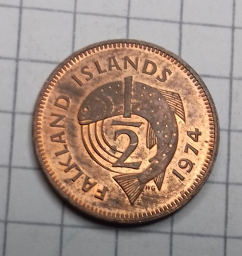 Isole falkland penny - 1/2, 1974