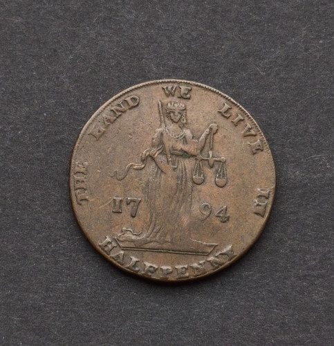 Irlanda penny token - irlanda, 1794